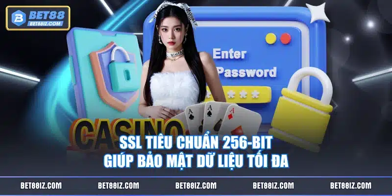 SSL tiêu chuẩn 256-bit giúp bảo mật dữ liệu tối đa
